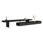 Elegant Extendable Black TV Cabinet with Storage