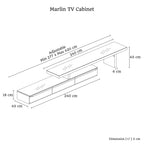 Marlin Elegant Expandable TV Unit in White