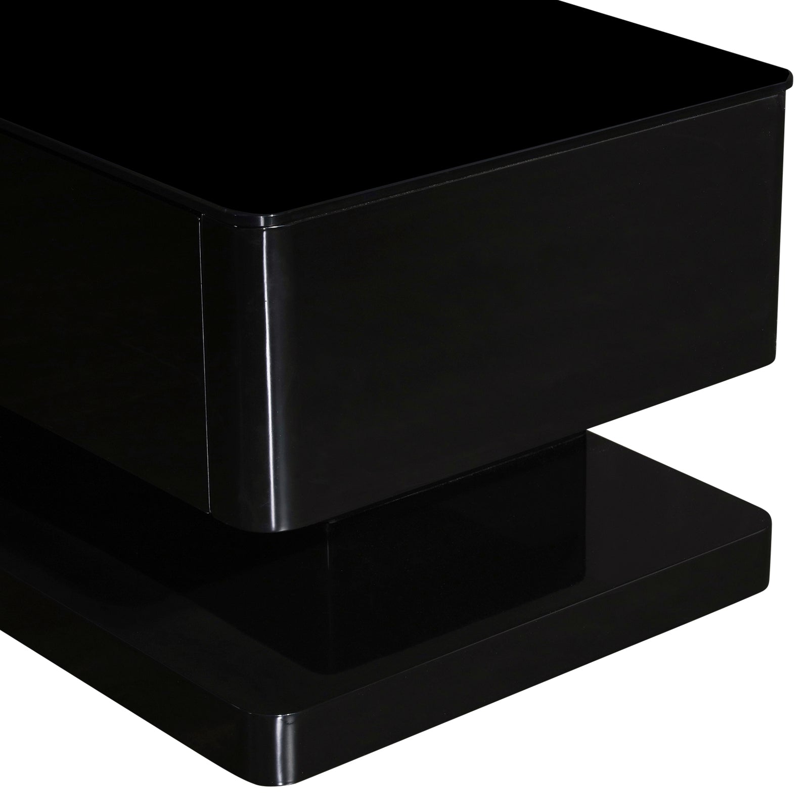Elegant High Gloss TV Cabinet with Storage