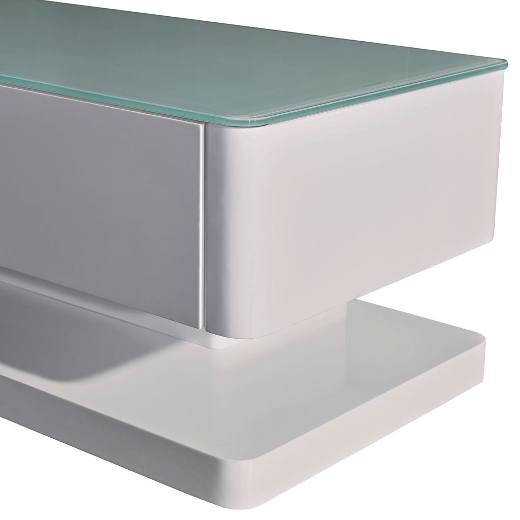 Elegant High Gloss TV Cabinet with Storage