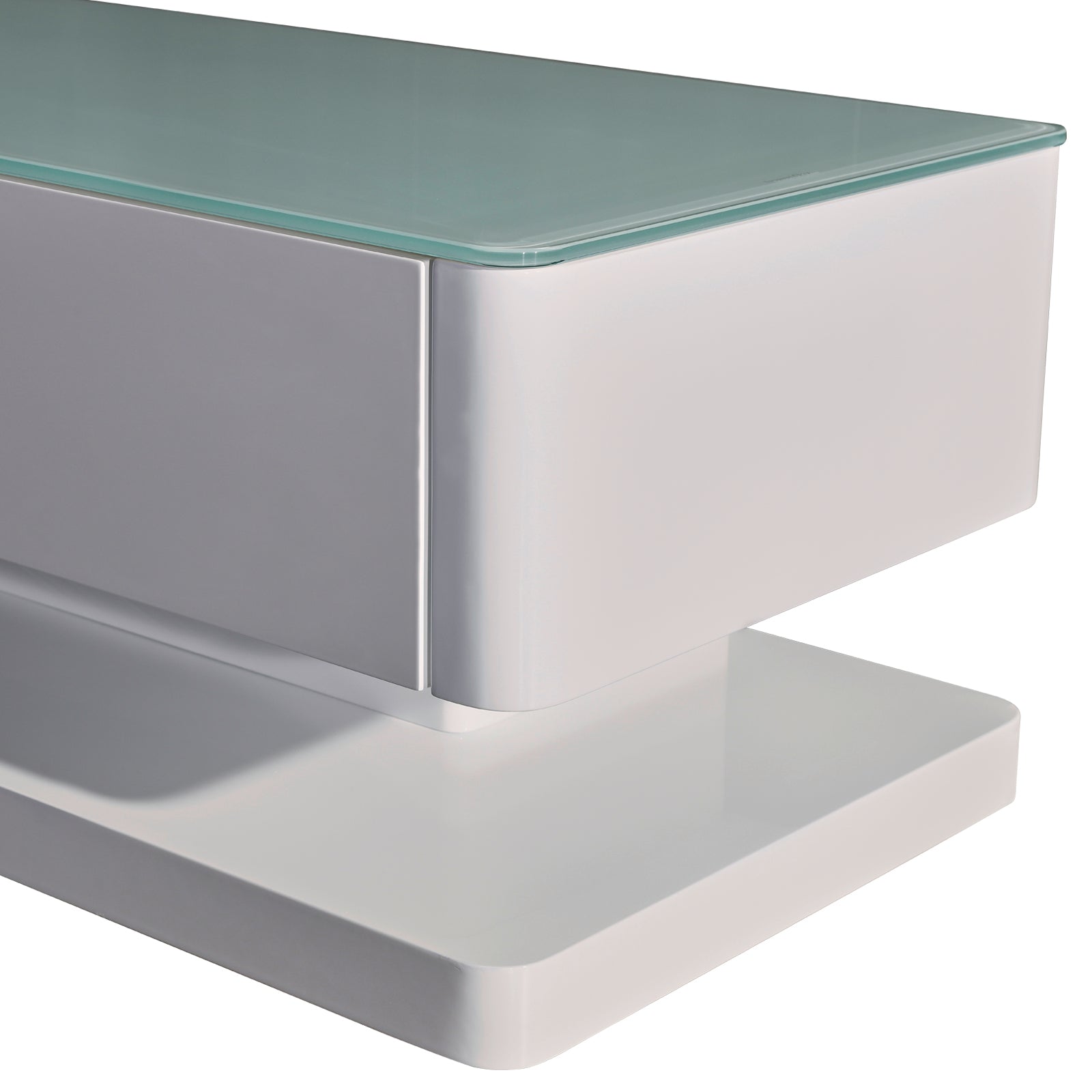 Elegant High Gloss TV Cabinet with Storage