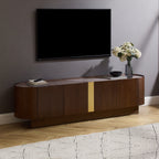 Elegant Dark Walnut TV Cabinet Unit