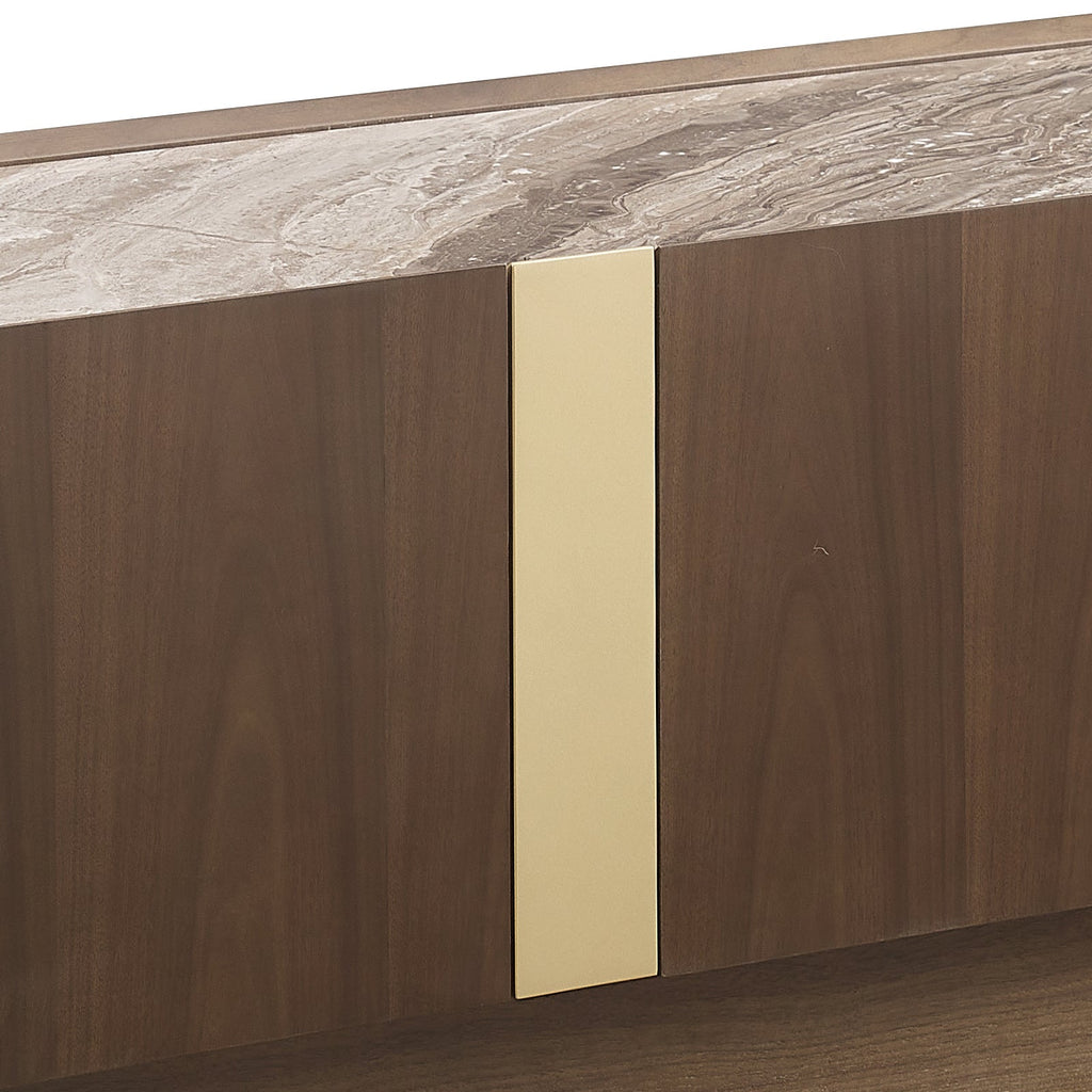 Elegant Dark Walnut TV Cabinet Unit