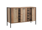 Elegant Oak Wine Cabinet with Storage