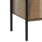 Elegant Oak Wine Cabinet with Storage