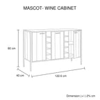 Elegant Oak Wine Cabinet with Storage