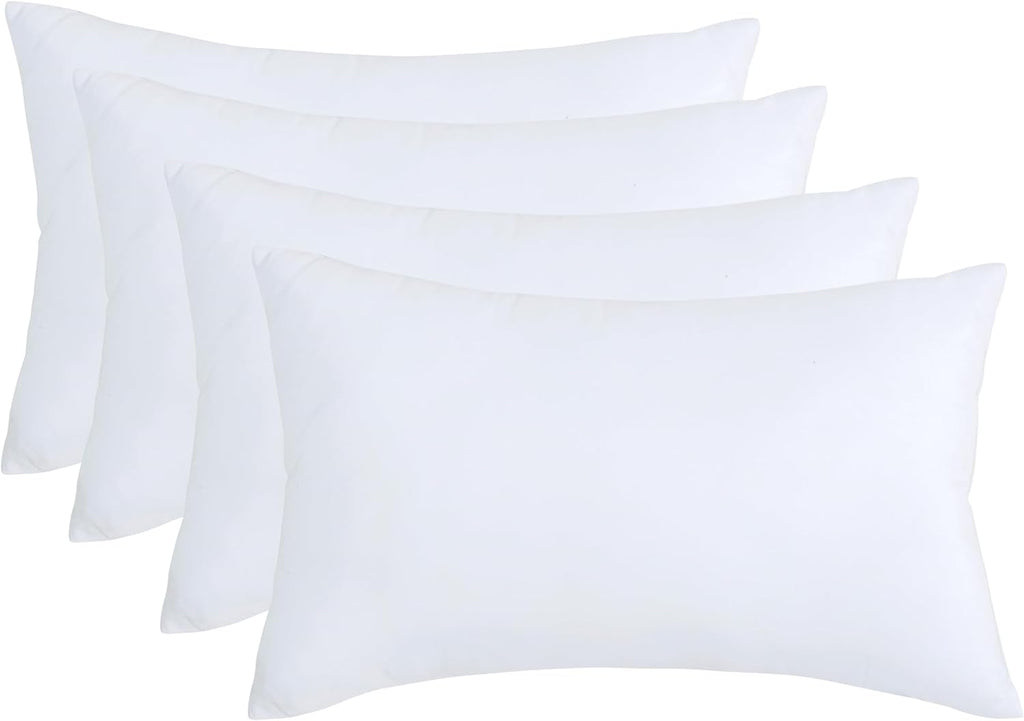 Luxury Plush Microfibre Medium Firm Pillows - 4 Pack