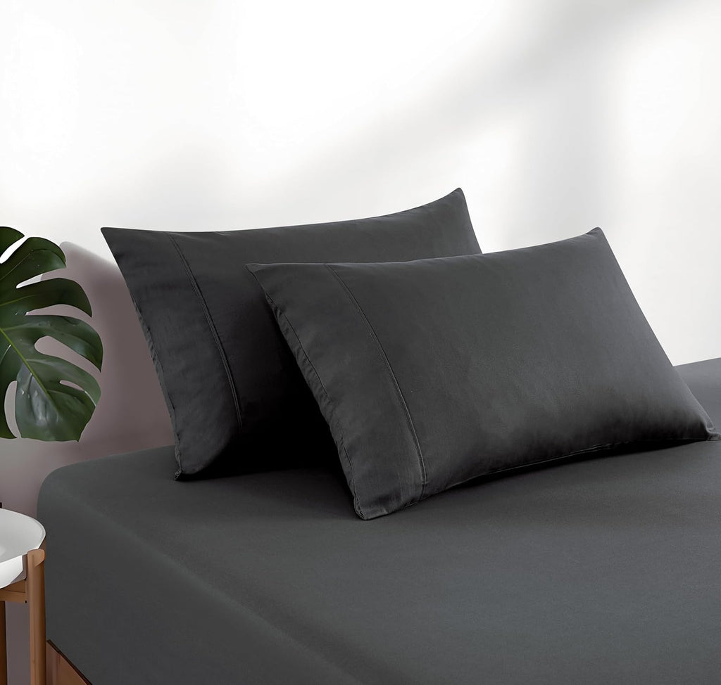 Vintage Washed Cotton Fitted Sheet Set – Ultra Soft, Breathable & Machine Washable