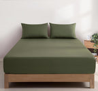 Vintage Washed Cotton Fitted Sheet Combo Set – 100% Cotton, Ultra Soft & Breathable