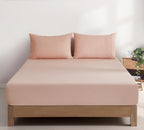 100% Vintage Washed Cotton Fitted Sheet Set – Ultra Soft, Breathable & Machine-Washable