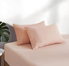 100% Vintage Washed Cotton Fitted Sheet Set – Ultra Soft, Breathable & Machine-Washable