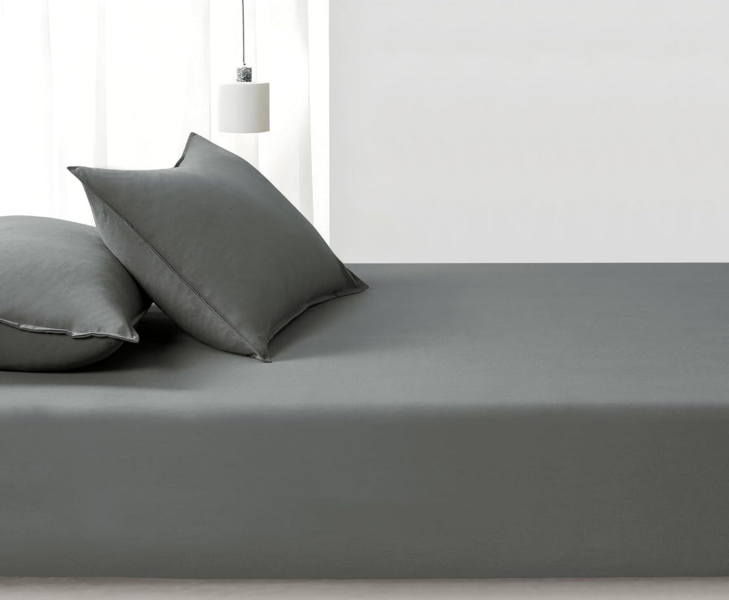 100% Vintage Washed Microfibre Fitted Sheet Set – Ultra Soft & Lightweight All-Season