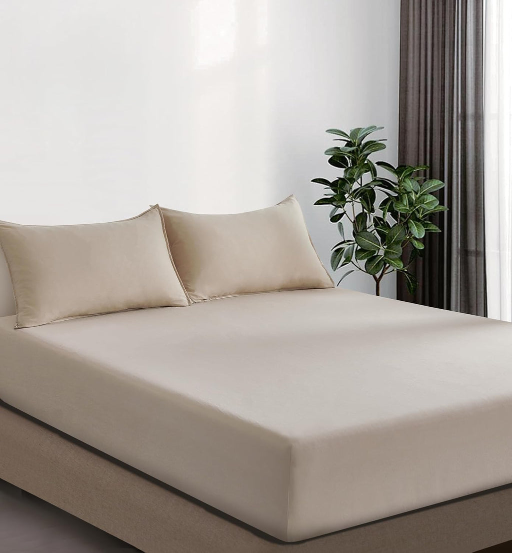 100% Vintage Washed Microfibre Fitted Sheet Set – Ultra Soft & Lightweight All-Season