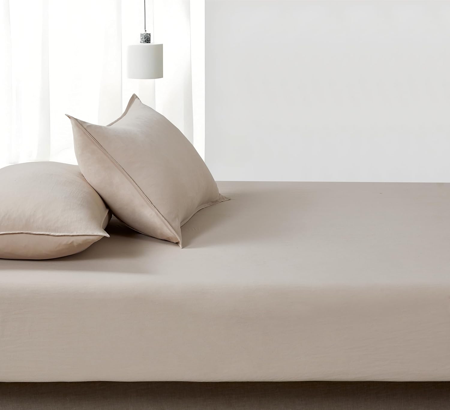 100% Vintage Washed Microfibre Fitted Sheet Set – Ultra Soft & Lightweight All-Season