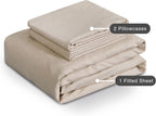 100% Vintage Washed Microfibre Fitted Sheet Set – Ultra Soft & Lightweight All-Season
