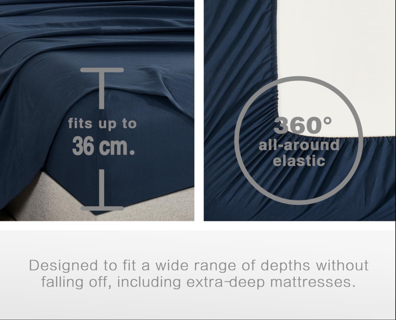 100% Vintage Washed Microfibre Fitted Sheet Set – Ultra Soft & Lightweight Bedding