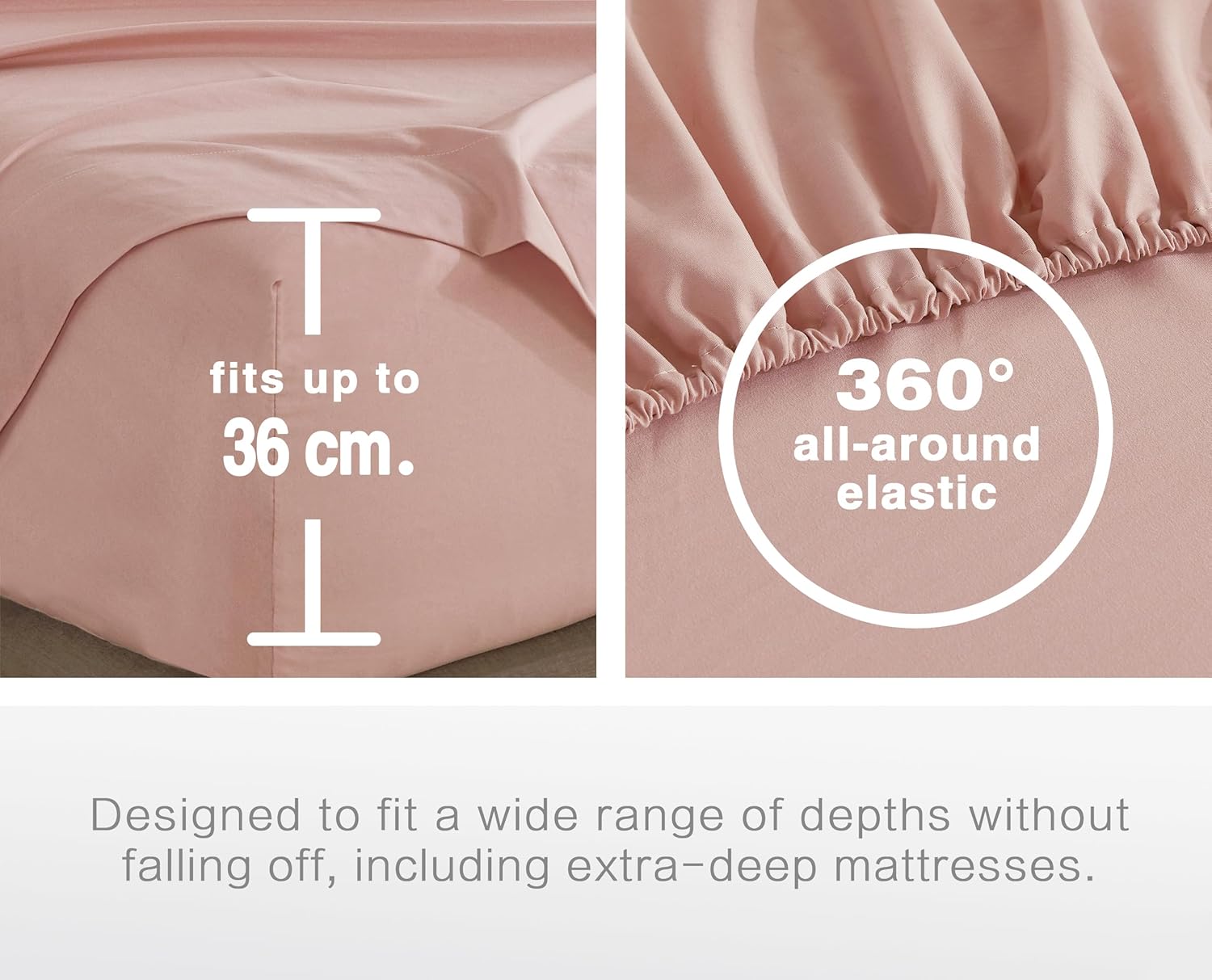 100% Vintage Washed Microfibre Fitted Sheet Set – Ultra Soft & Lightweight All-Season