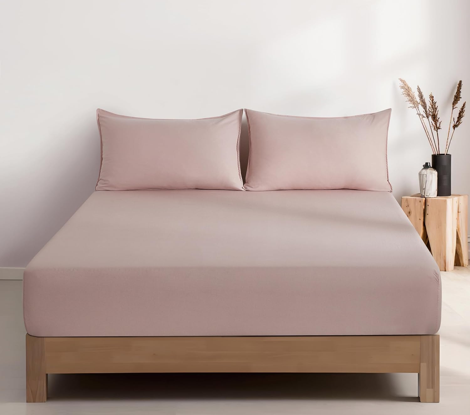 100% Vintage Washed Microfibre Fitted Sheet Set – Ultra Soft & Lightweight All-Season