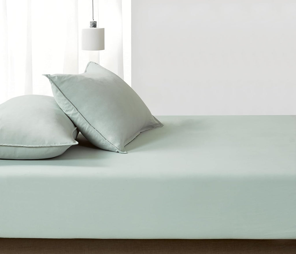 100% Vintage Washed Microfibre Fitted Sheet Set – Ultra Soft & Lightweight All-Season