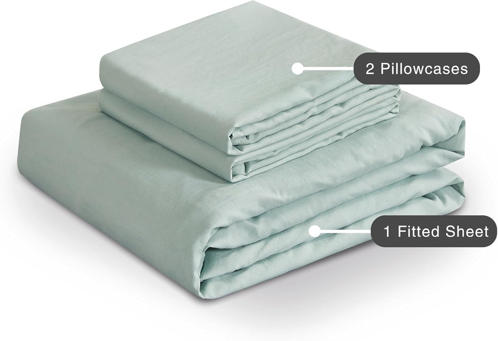 100% Vintage Washed Microfibre Fitted Sheet Set – Ultra Soft & Lightweight All-Season