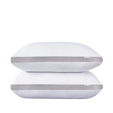 Luxurious Bamboo Cooling Plush Pillows Twin Pack