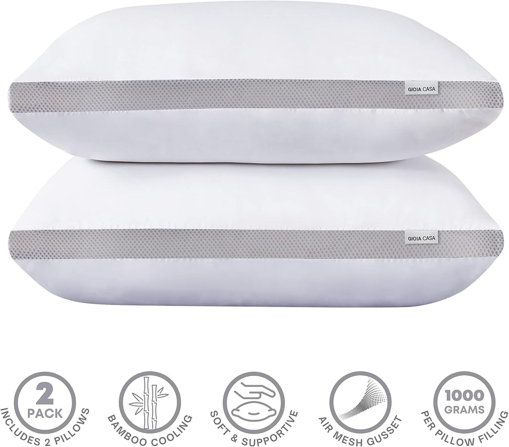 Bamboo Cooling Pillows Twin Pack