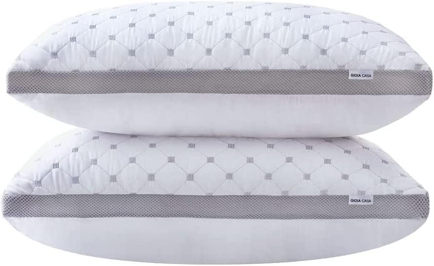 Premium Bamboo Cooling Plush Down-Like Pillows - Twin Pack