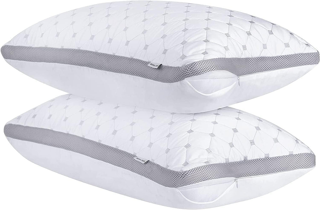 Premium Bamboo Cooling Plush Down-Like Pillows - Twin Pack