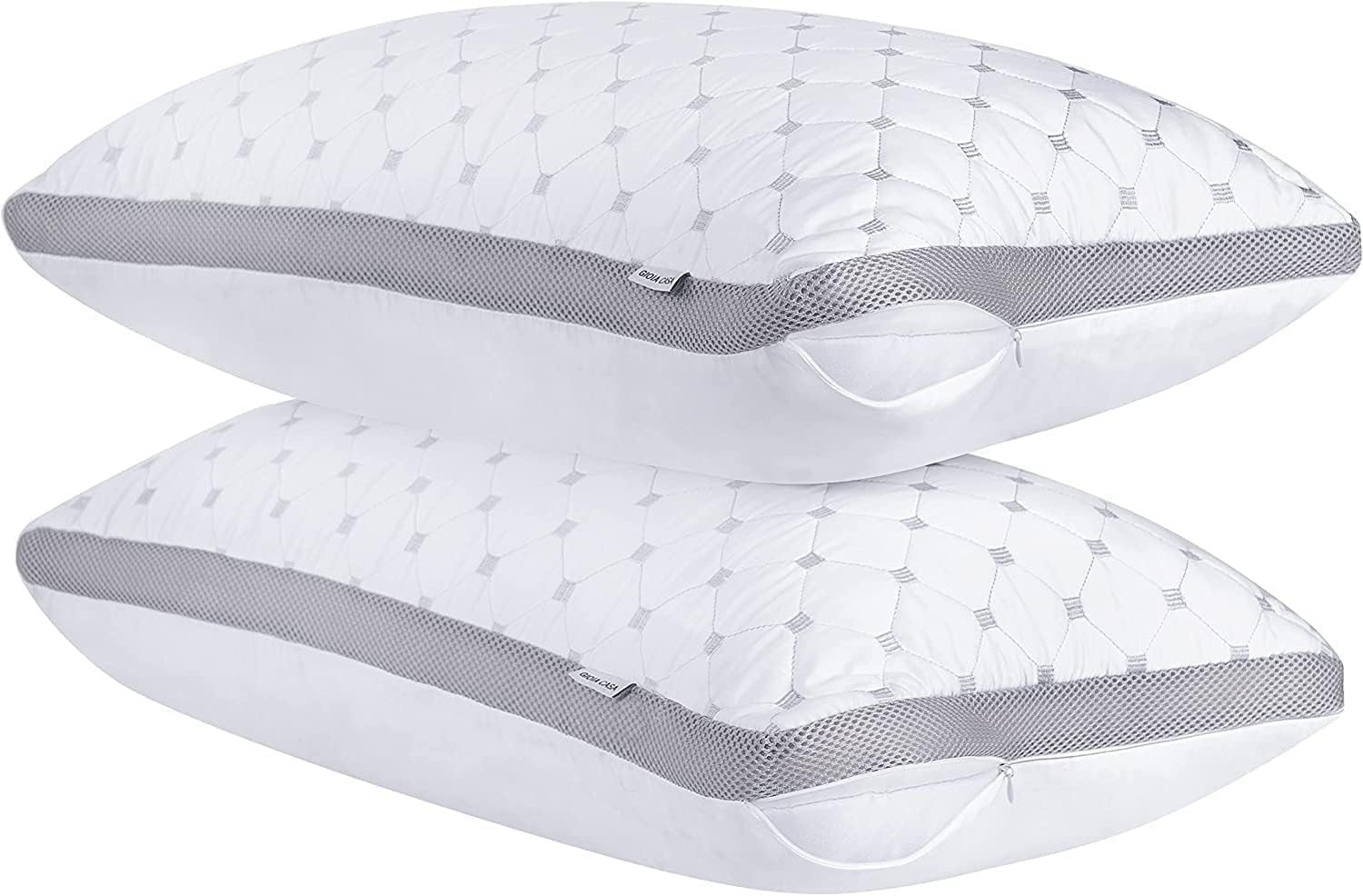 Premium Bamboo Cooling Plush Down-Like Pillows - Twin Pack