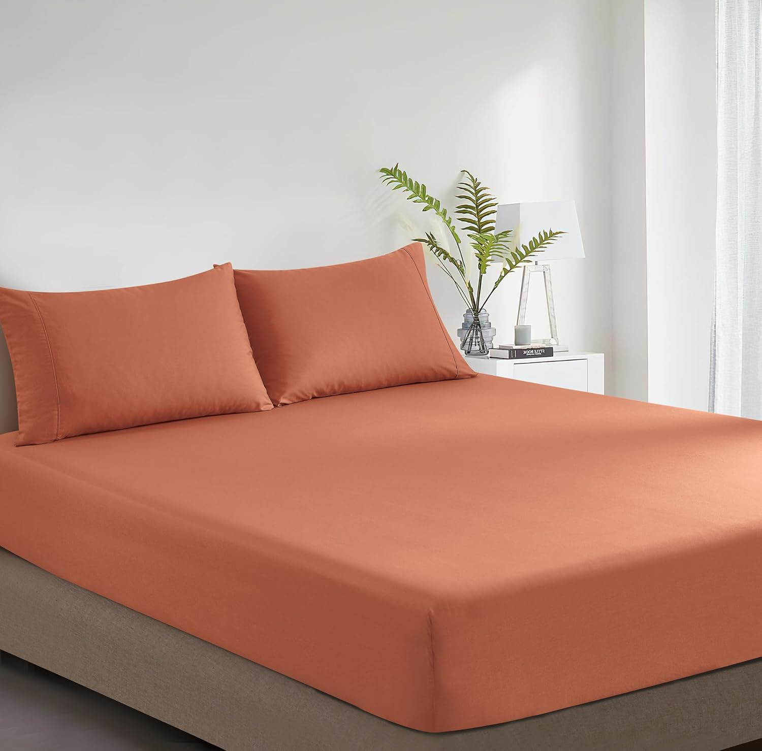 100% Vintage Washed Cotton Fitted Sheet Combo Set – Ultra Soft, Breathable, Machine Washable