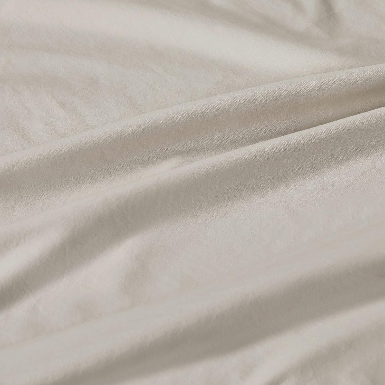 100% Vintage Washed Cotton Fitted Sheet Set – Ultra Soft & Breathable with Pillowcases