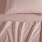 Vintage Washed 100% Cotton Soft Breathable Sheet Set - Pink - King Single