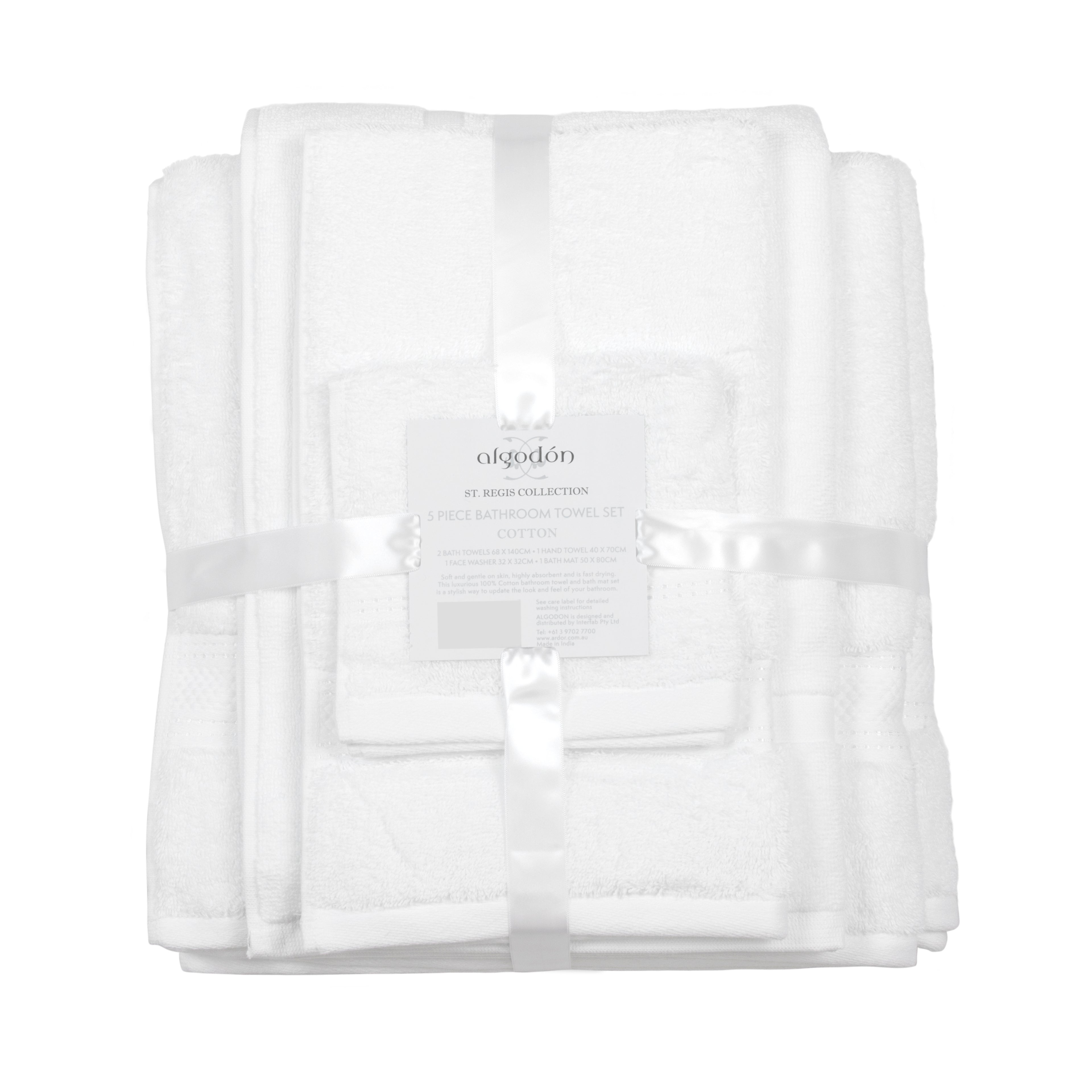 St Regis Collection Towel Pack Luxury Hotel-Quality Soft Cotton Bath and Hand Towels