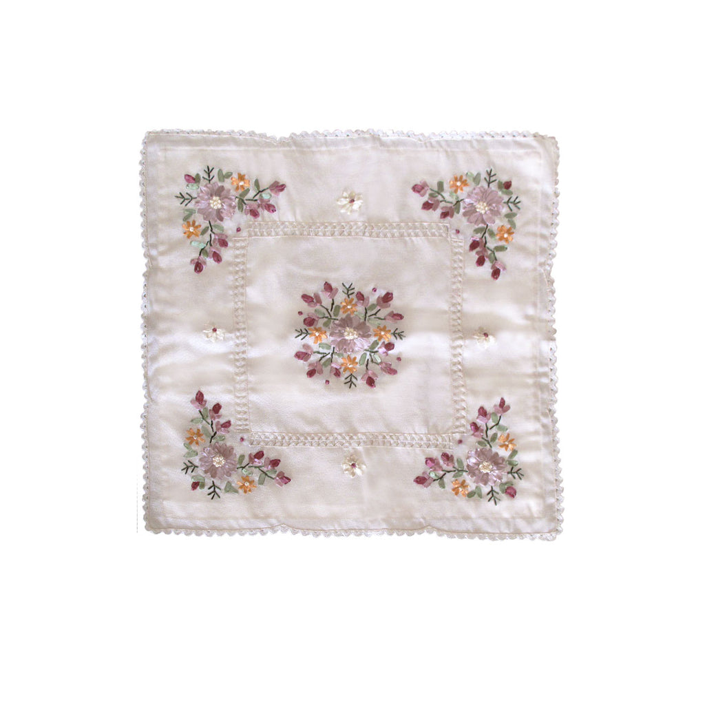 Victoriana Applique Embroidered Decorative Cushion Cover for Home and Living