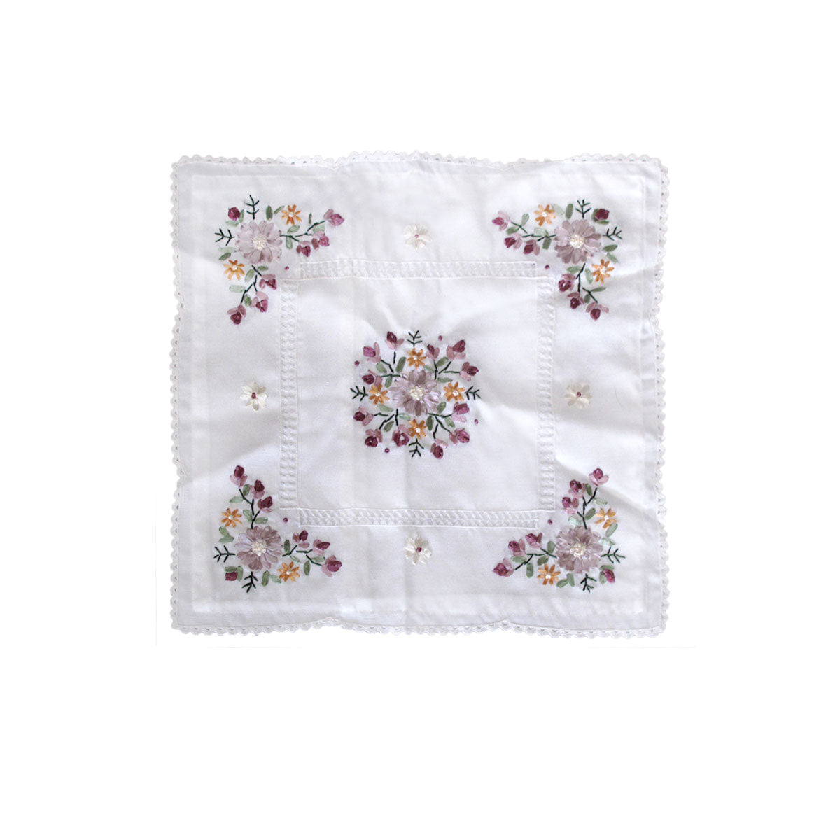 Victoriana Applique Embroidered Decorative Cushion Cover for Home and Living