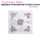 Victoriana Applique Embroidered Decorative Cushion Cover for Home and Living