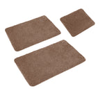 Sleim Set of 3 Bath Mat Set Plush Absorbent Non-Slip Bathroom Rugs for Home