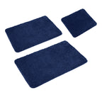 Sleim Set of 3 Bath Mat Set Plush Absorbent Non-Slip Bathroom Rugs for Home
