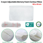 Adjustable 3-Layer Memory Foam Contour Pillow