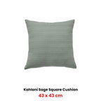 Bianca Kahlani Waffle Square Filled Cushion - Soft Textured Decorative Throw Cushion