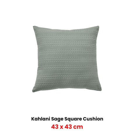 Bianca Kahlani Waffle Square Filled Cushion - Soft Textured Decorative Throw Cushion