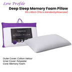 Bianca Low Profile Memory Foam Pillow