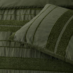 Bianca Avery Forest Chenille Striped Quilt Cover Set Super King