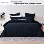 Bianca Burleigh Ink Jacquard Quilt Cover Set King