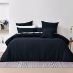 Bianca Burleigh Ink Jacquard Quilt Cover Set Queen