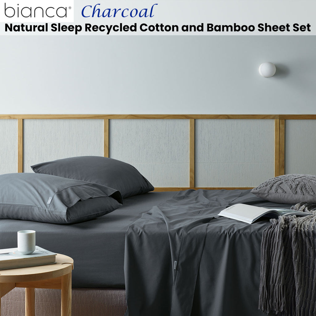 Bianca Natural Sleep Recycled Cotton and Bamboo Sheet Set Eco-Friendly Bedding Range