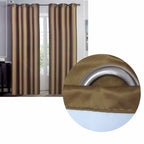 Coated Back Blockout Eyelet Curtains - Camel