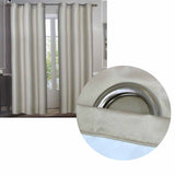 Taupe Coated Back Blockout Eyelet Curtains