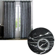 Elegant Sheer Eyelet Curtains with Foil Design