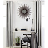 Linen Cotton Coated Eyelet Curtains - Grey